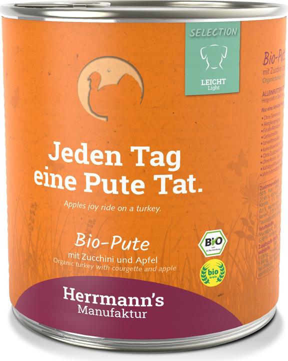 Image du produit Herrmanns Dinde avec courgettes et pomme (Adulte, 800 g)