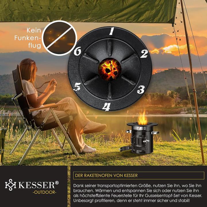 Produktbild Kesser Raketenofen mit Grillpfanne & Tragetasche