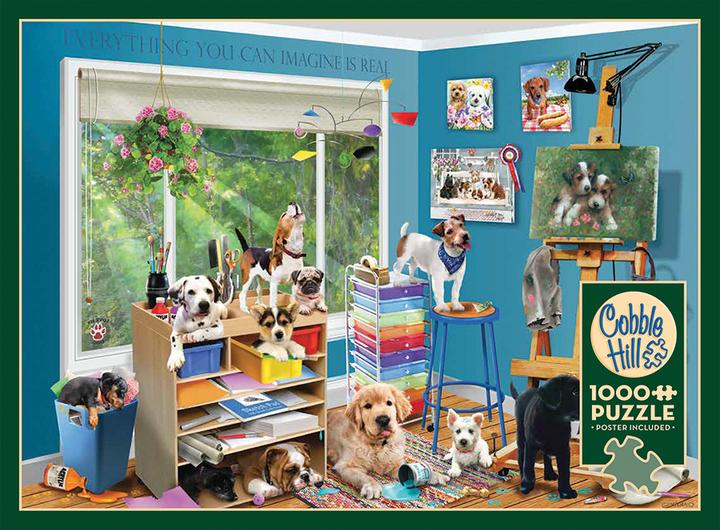 Produktbild Cobble Hill Puzzle 1000 pieces Studio Pups (1000 Teile)