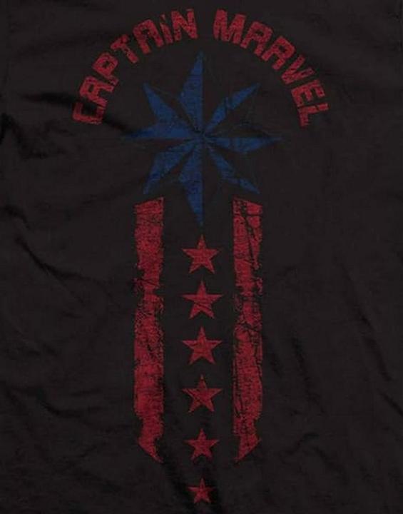 Image du produit Captain Marvel T-Shirt unisexe en coton Stars & Stripes pour adultes (XXL)