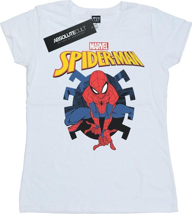 Immagine prodotto Spider-Man Web Shooting Emblem Logo Maglietta Donna (S)