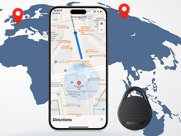 Produktbild Momax Pinpop Schlüsselfinder - Schwarz (iOS)