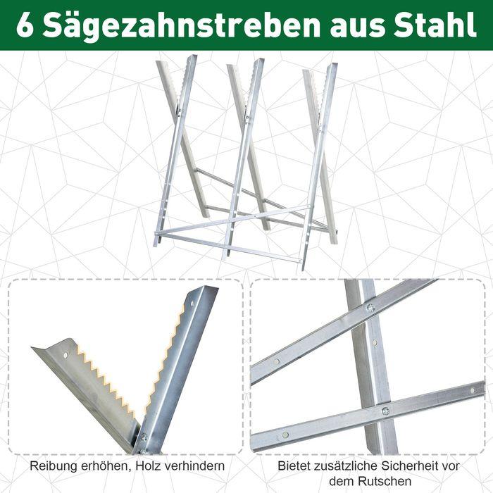 Image du produit Swisshandel24 Chevalet de scie à chaîne pliant Cadre de scie pour bois de chauffage Métal argenté 83 x 83 x 79 cm (83 cm, 83 cm)