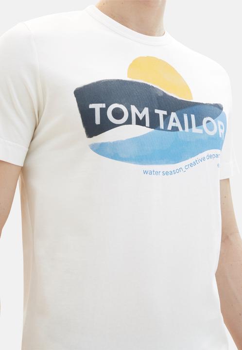 Actual product image Tom Tailor T-Shirt Kurzarmshirt gepunktet mit Brusttasche (M)