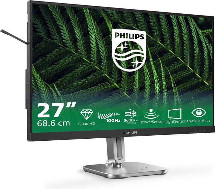 Produktbild Philips 27B2G5500/00 Monitor 68,58cm 27Zoll QHD LED 16:9 IPS 75Hz 2xHDMI 1.4 DP 1.2 (2560 x 1440 Pixel, 27")