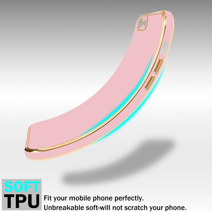 Productafbeelding Cadorabo Hoesje voor Apple iPhone 6 PLUS / 6S PLUS in TPU met camerabescherming LM130 Style (Apple iPhone 6 Plus)