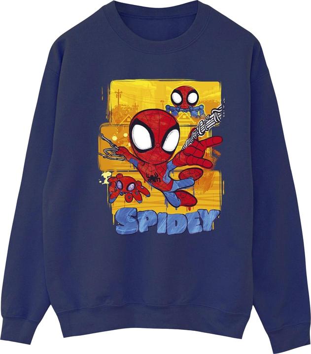 Actual product image Womens/Ladies Spidey And His Amazing Friends Flying Sweatshirt (XL)