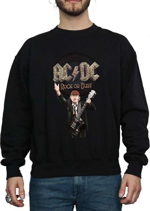 Actual product image AC/DC Mens Rock Or Bust Angus Young Cotton Sweatshirt (XL)