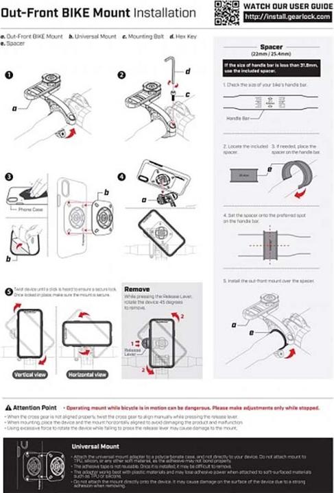Produktbild Spigen Gearlock Out Front Mount