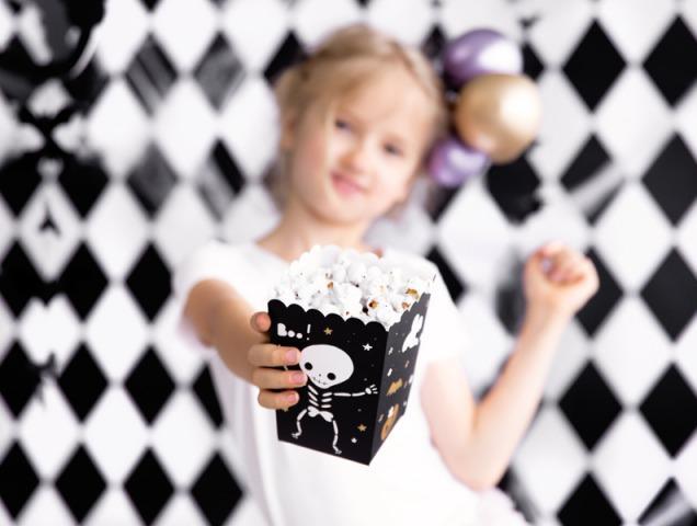 Actual product image Partydeco Halloween Popcorn Bag Skeleton Motif (6 x)