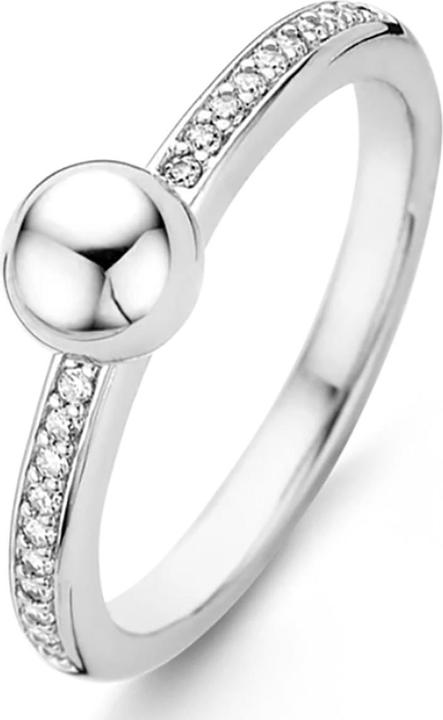 Immagine prodotto Ti Sento Milano Anello con sfera e zirconi 12136ZI (56, 925 Argento)