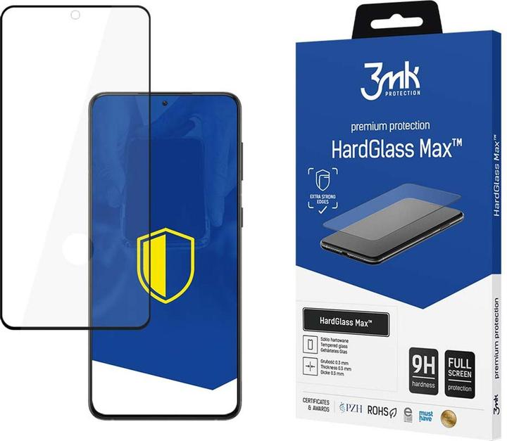 Produktbild 3MK Hardglass Max Bildschirmschutz (1 Stück, Samsung Galaxy S21 Ultra)