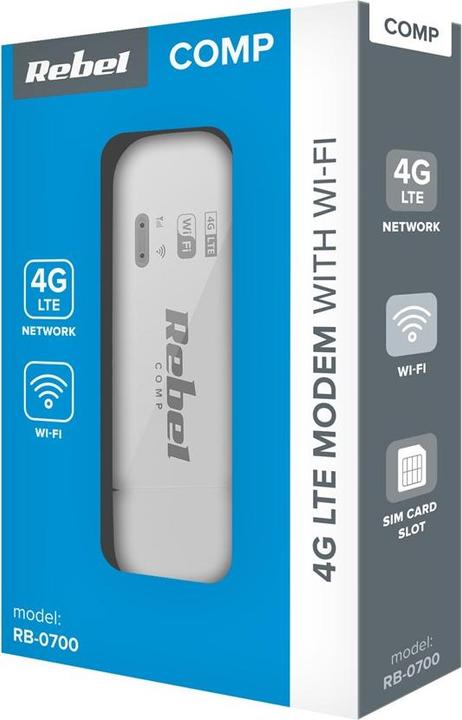 Actual product image Rebel 4G Modem White