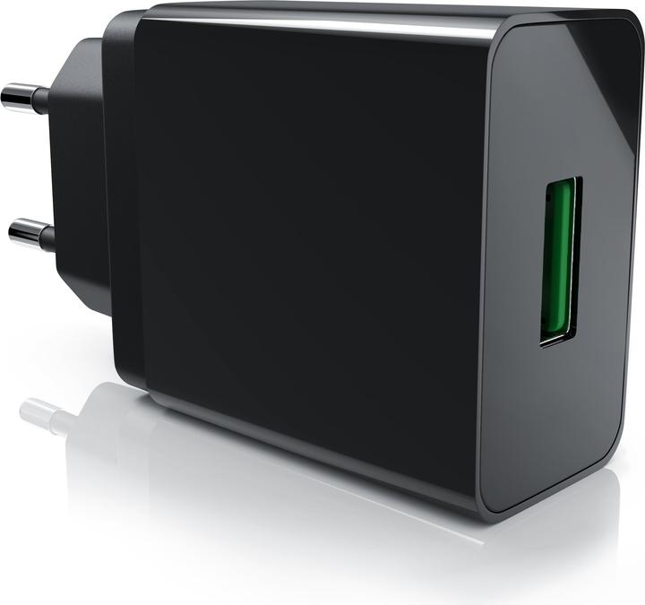 Immagine prodotto Aplic Caricatore USB 3000 mA, caricatore USB Quick Charge 3.0 1x porta USB A QC 3.0, max. 3A via QC, nero
