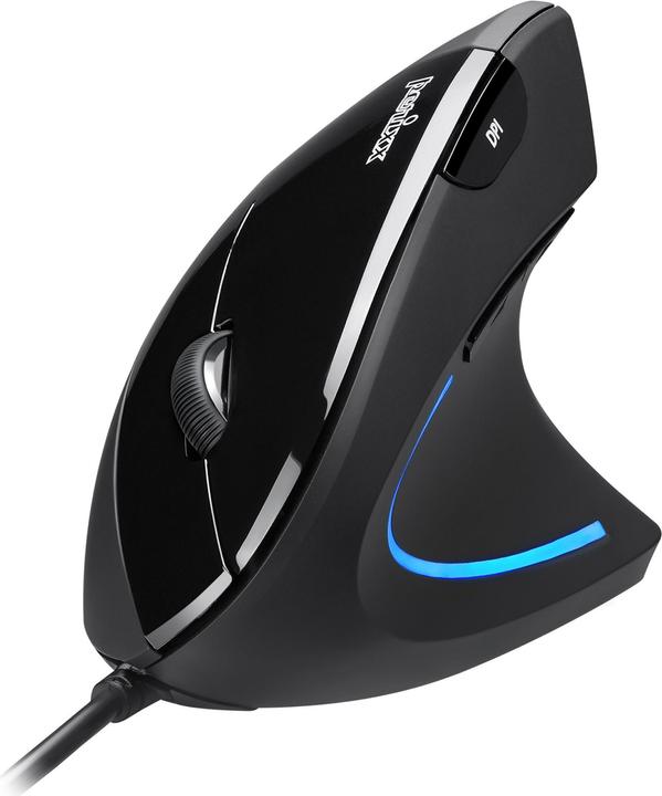 Actual product image Perixx PERIDUO-512 DE, keyboard and mouse set, wired, ergonomic, black (DE, Cable)