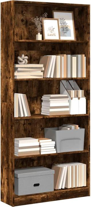 Produktbild VidaXL Bücherregal Regal Standregal Büroregal Aufbewahrungsregal Räuchereiche (80 x 24 x 176 cm)