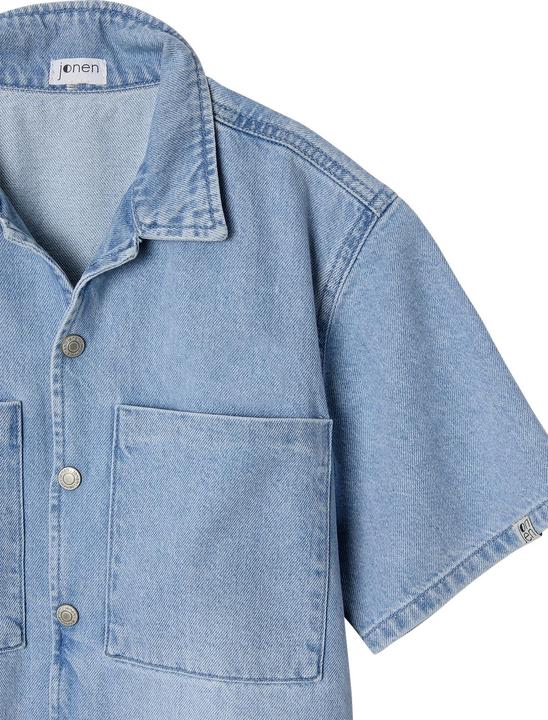 Actual product image Jonen Jungen Kurzarm-Hemd aus Light-Denim (128)