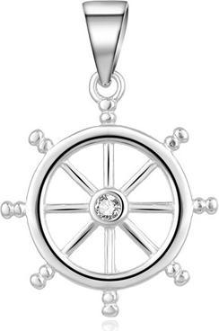 Actual product image Moiss Silver rudder pendant P0001093 (L)