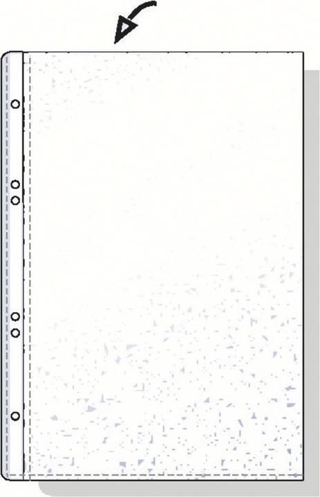 Produktbild Rexel HETZEL Prospekthülle Economic, A6, PP, genarbt, 0,075 mm oben offen, Lochung: 80-27-47-27, mit Lochr (A6, 50 x)