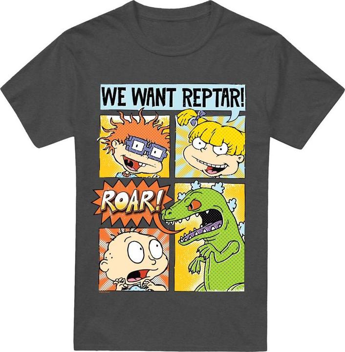 Actual product image Rugrats Unisex Adult We Want Reptar! Comic T-Shirt (XL)