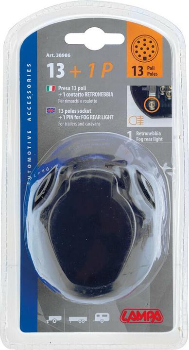 Image du produit Lampa Prise de remorque 13 broches avec contact pour feu antibrouillard