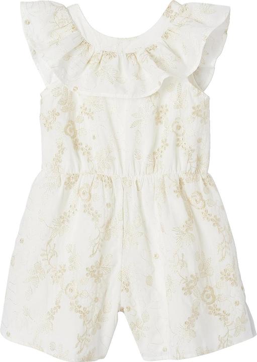 Vertbaudet Festlicher kurzer Mädchen Jumpsuit mit gestickten Glanzblumen