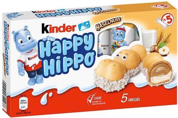 Actual product image Kinder Happy Hippo 5 x 20,7g (5 pcs., 110 g)