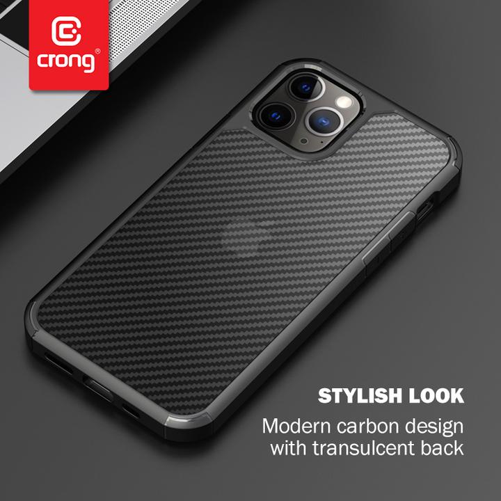 Immagine prodotto Crong Hybrid Carbon - Custodia per iPhone 12 Mini nero (Apple iPhone 12 mini)