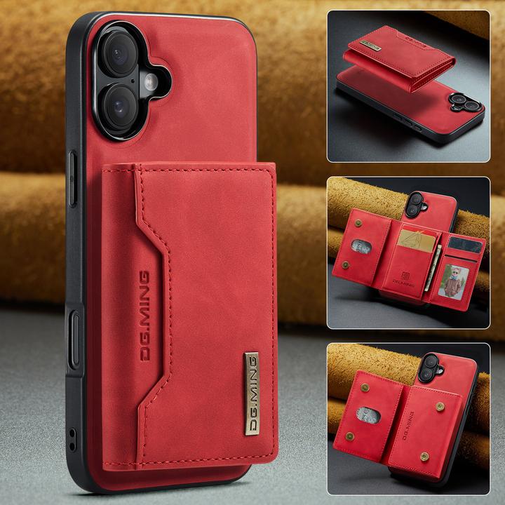 Immagine prodotto Dg.Ming iPhone 13 - Etui, Leder-Optik, Kartenfach & Magnetverschluss, Rot (Apple iPhone 13)