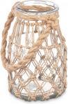 Image du produit Giftdecor Bougeoir en verre à corde naturelle petit