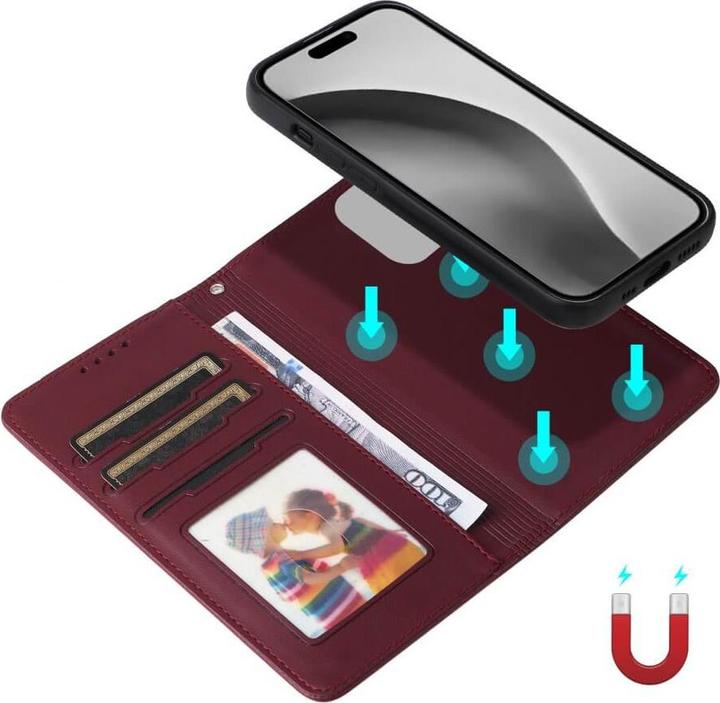 Immagine prodotto Cover-Discount iPhone 16 Pro Max - Custodia a portafoglio divisibile 2 in 1 per telefoni cellulari (Apple iPhone 16 Pro Max)