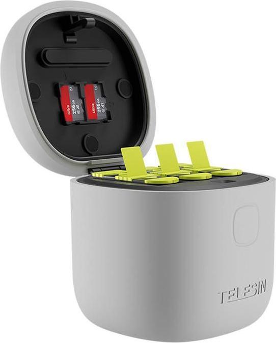 Image du produit Telesin 3-slot waterproof charger Allin box for GoPro Hero 9 / Hero 10 + 3 batteries (GP-BTR-906-GY- (GoPro Hero 9)
