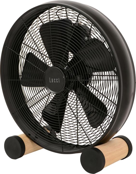 EMZ Design-Bodenventilator mit Holzfüssen (53 dB)