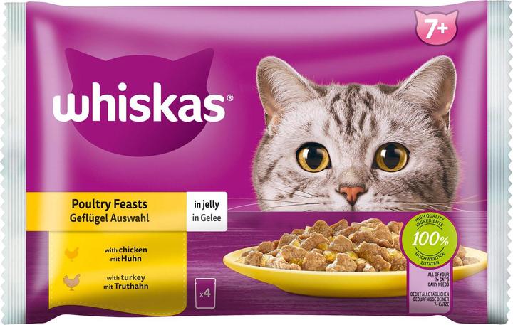 Image du produit Whiskas Sachet fraîcheur 85g Sélection de volaille en gelée 7+ 4-Pack (Senior, 4 pcs, 340 g)