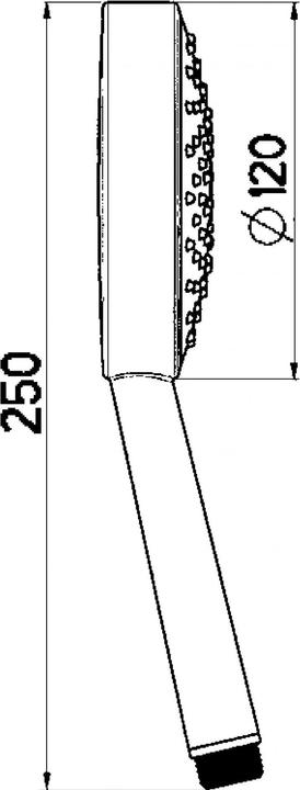 Actual product image Nikles Hand shower XL Techno 120 3S (3 Beam types, 12 l/min)