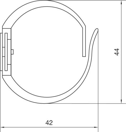 Actual product image Tehalit Selfadhesive cable carrier500Lx45Hx43Wmm (50 cm)