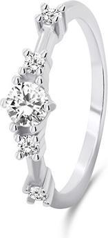 Brilio Silver - Charming silver ring with zircons RI040W - Circuit: 58 mm (58)