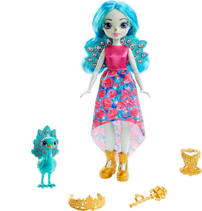 Produktbild Enchantimals Royals Königin Paradise Puppe (20 cm) & Pfau Rainbow