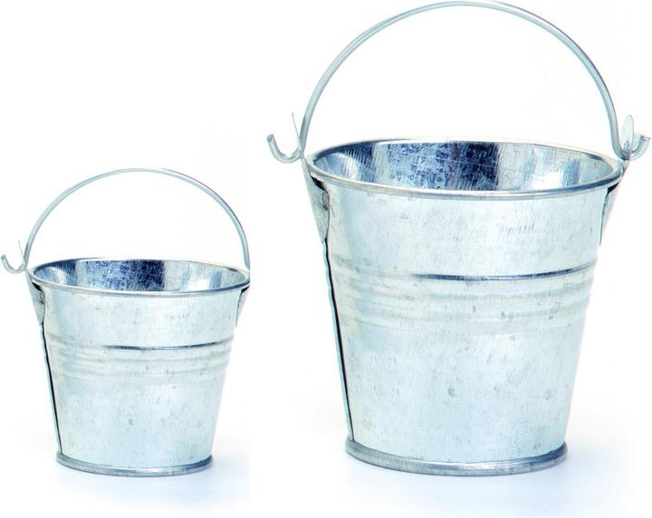 Actual product image Glorex Metal bucket 8x7cm galvanized
