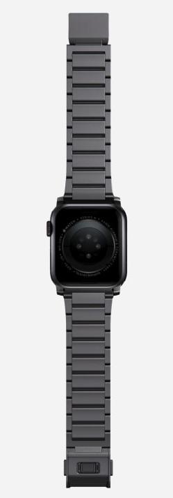 Produktbild Nomad Armband Aluminium Apple Watch Gray (21.5 mm, grade N52 magnet, Edelstahl 316, Aluminium)