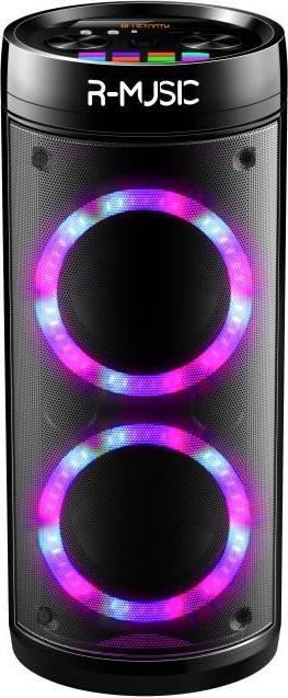 Image du produit R-Music Enceinte nomade Bluetooth Booster Party LED (Noir) (Fonctionnement sur batterie)