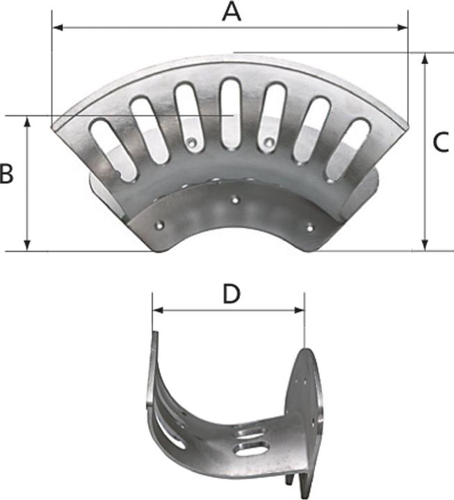 Actual product image Riegler Hose holder aluminium large unlacquered. W348xH157/151xD137mm