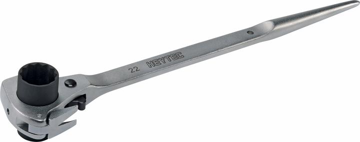 Produktbild HEYTEC Gerüstbauknarre mit Nagelzieher 19 x 22 mm