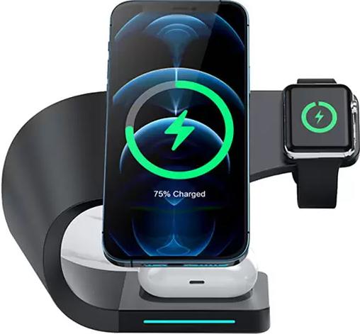 Produktbild PhoneLook Magnetische Wireless Ladestation 15W für iPhone Apple Watch, AirPods (15 W)