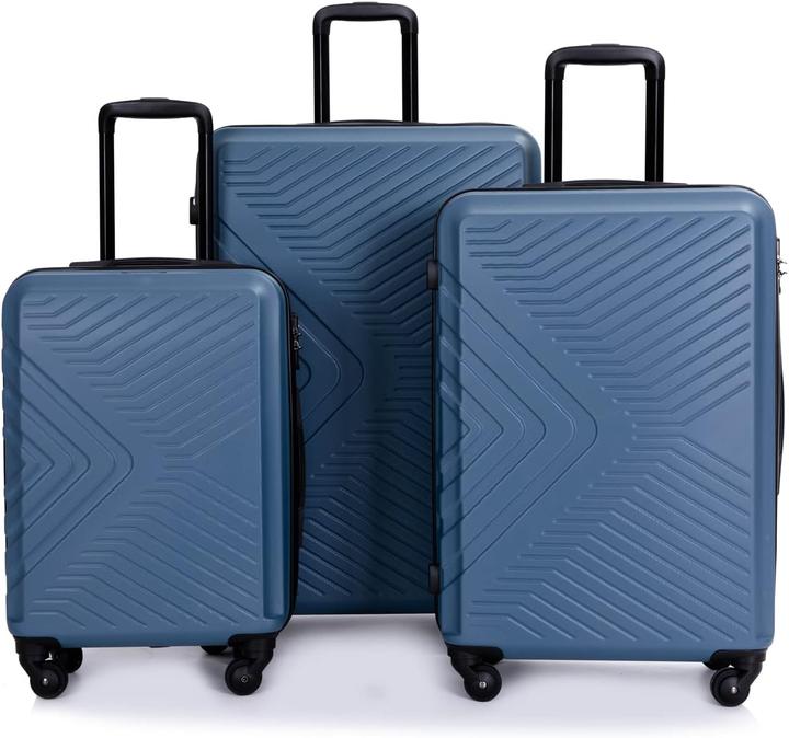 Produktbild Travelhouse 3-teiliges Hartschalen-Kofferset (87 l, Handgepäck (bis 50l), M (50 - 90l), L (90 - 115l))