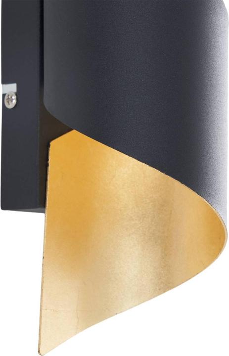 Actual product image Lindby Metal wall lamp Desirio, black-gold (330 lm, G9)