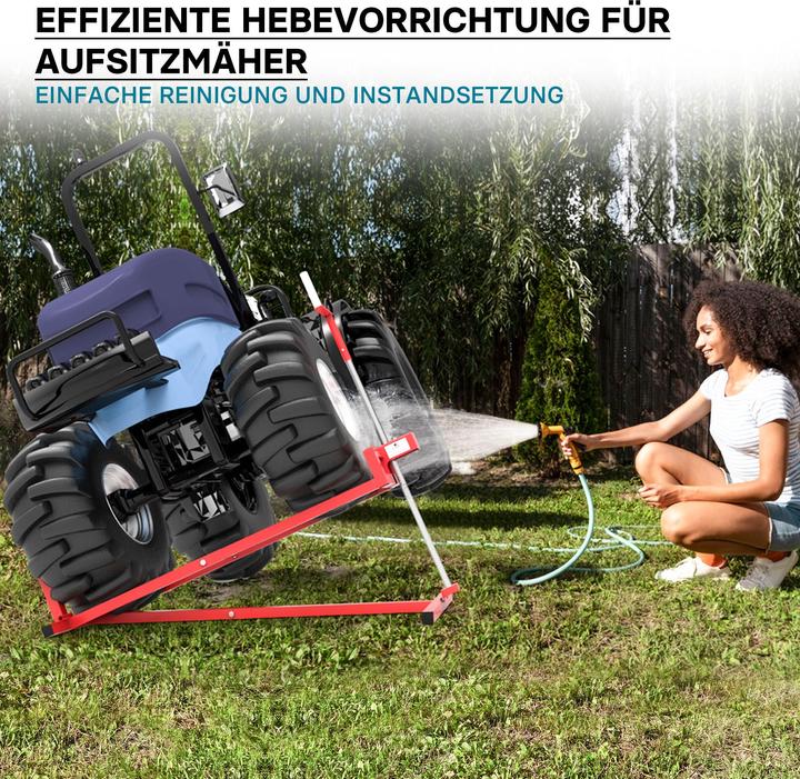 Image du produit Wiltec Nettoyage facile Cric lève Tracteur Tondeuse – Lève tondeuse Tondeuse Mowerlifter de 400kg max. (Tracteur de pelouse, Accessoires pour tracteurs)