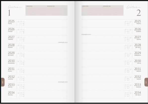 Image du produit Rido Idé Calendrier de 10 ans (2025-2034) 10 Years of Moments (A4, Allemand)