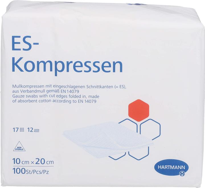 Produktbild Hartmann ES-Kompressen 10 cm x 20 cm / 12-fach / unsteril / 100 Stk.