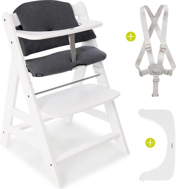 Actual product image Hauck Highchairs Highchair Alpha Plus White in economy set incl. seat cushion (Highchair)